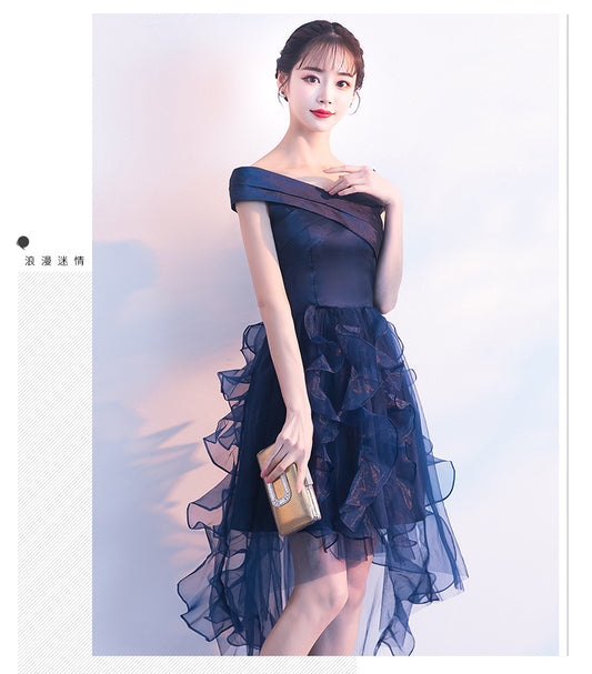 Little Evening Dress Female 2024 New Summer Banquet Temperament Noble High-End Sexy Bridesmaid Daily Style Dress