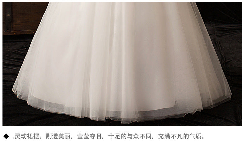 Light Wedding Dress New Style Bride Wedding Gown Petite Plus Size Off-Shoulder Studio Wedding Dress Factory Wholesale H20