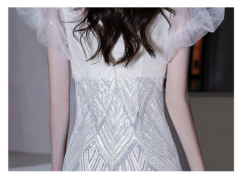 French Evening Dress Women's Banquet 2024 Fairy High-End Affordable Luxury Niche Dinner High-End High Sense Host Adult