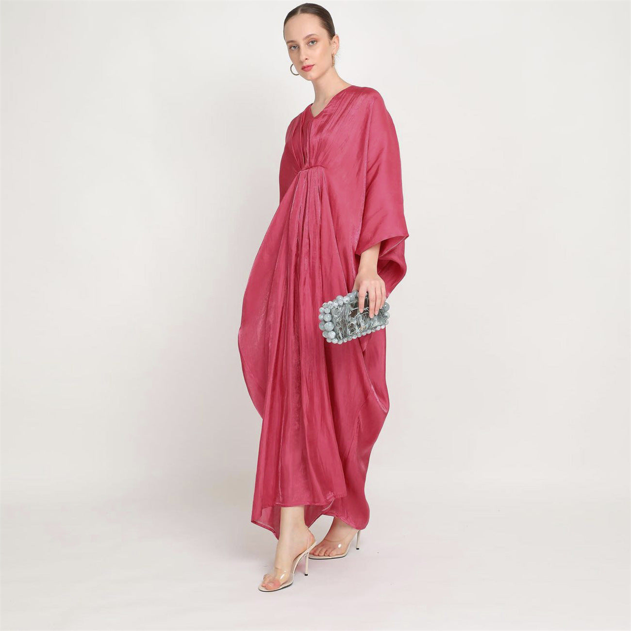 M218#8 Colors into Amazon Cross-Border Women's Clothing Loose Batwing Sleeve Dress Indonesian Malay Dress Middle East Women's Robe