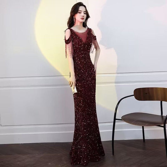 Evening Dress for Women 2024 High-Grade Elegant French Banquet Company Annual Meeting Host Slimming Elegant Long Dress