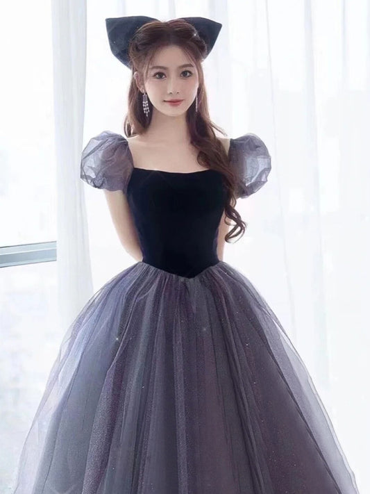 Evening Dress Purple Ball Gown Banquet Art Exam Dress Long Dresses H8829