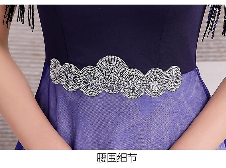 Evening Dress Dress Women's New Elegant Slim-Fit Host Banquet Dress Night Show Foot Massage Technician Work Clothing