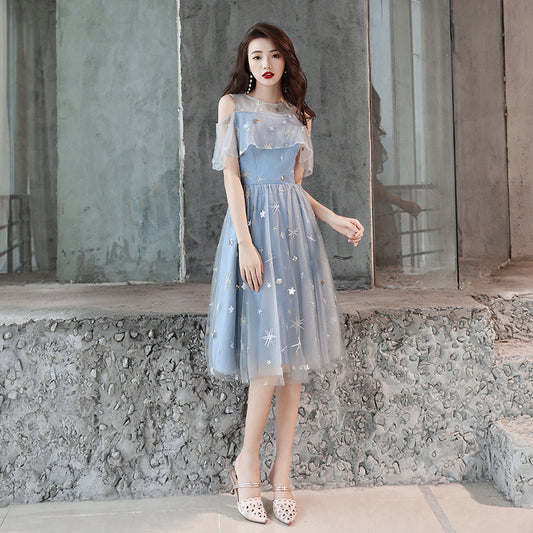 Evening Dress Female 2024 New Bridesmaid Dress Student Choir Costumes Long Dress 18-Year-Old Girl Adult Dress