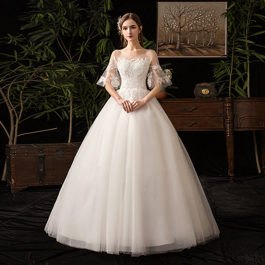 Light Wedding Dress New Style Bride Wedding Gown Petite Plus Size Off-Shoulder Studio Wedding Dress Factory Wholesale H20