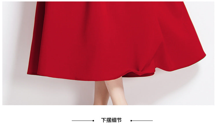 Real Shot Spot 2024 Spring New Sleeveless Waist Slimming Red Dress Large Swing Sling Dress