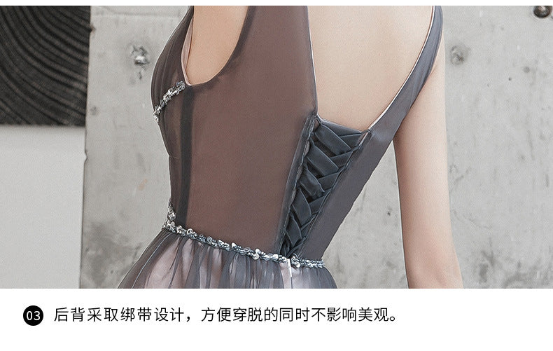 2023 New Little Evening Dress Dress Women's Temperament Banquet Fashion Mid-Length Fairy Dream Small Slimming