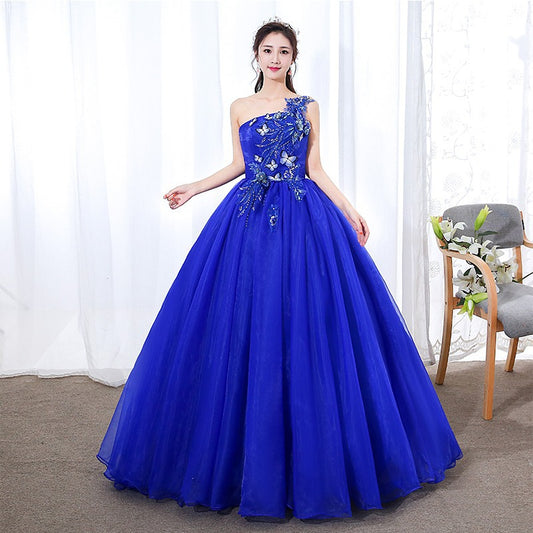 Evening Dress Host Costume Vocal Music Art Test Student Singing Bel Canto Solo Dress Women's Long Pettiskirt Winter
