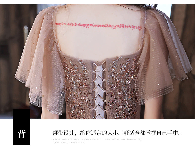 Daily Style Small Dress for Women 2024 New Elegant Princess Bridesmaid Dress Small Banquet Evening Dress Dress