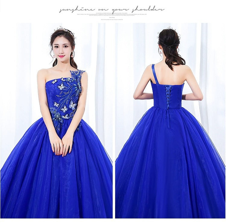 Evening Dress Host Costume Vocal Music Art Test Student Singing Bel Canto Solo Dress Women's Long Pettiskirt Winter