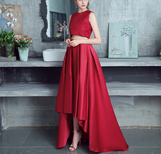 Spring 2022 new waistcoat front short rear long skirt 2 sets of dresses bridesmaid dress slim-fitting evening dress toasting dress