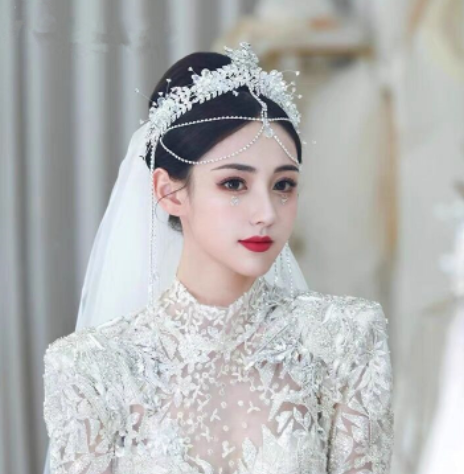 Crystal crown new water drop tassel modeling super fairy Heavy industry shining rhinestone photo wedding dress CROWN