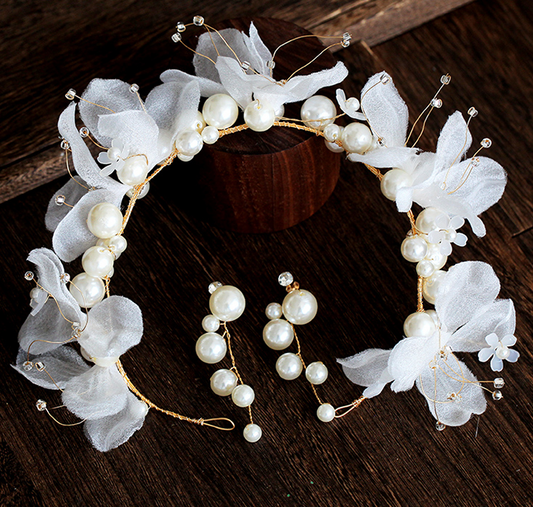 flower crown Bridal head accessories pearl hair accessories