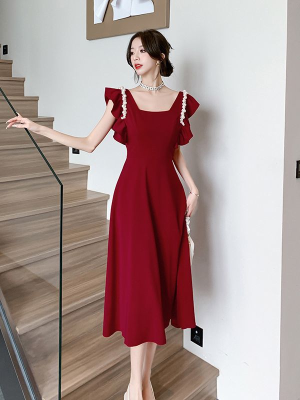 Evening Dresses Party Dress For Wedding Birthday Chinese New Year Red Dress Evening Gown H799