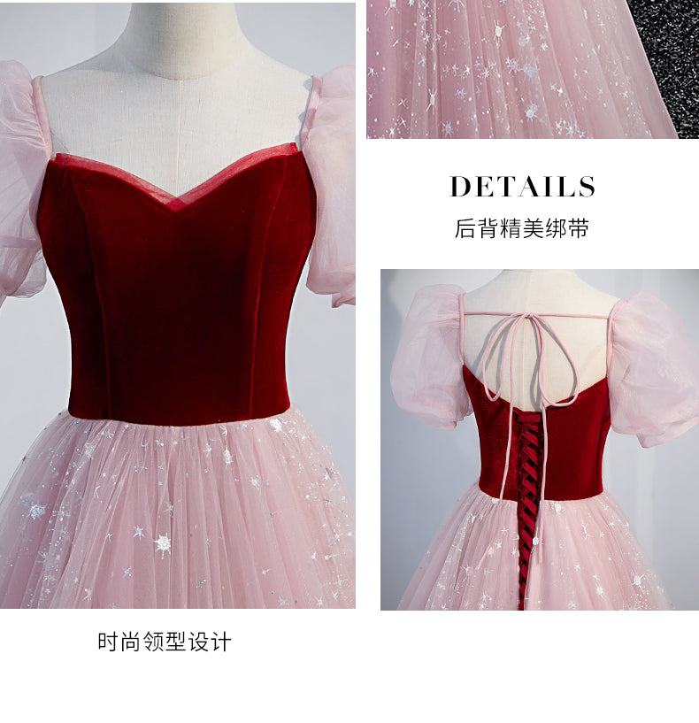 French Princess Dress Evening Dress Female Adult Ceremony Fairy Starry Sky Gradient Dress Student Graduation Ceremony Piano Performance