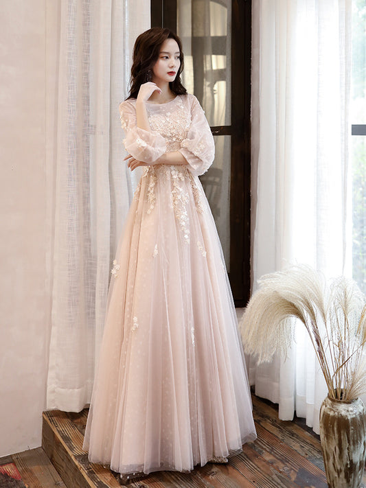 Plus Size Evening Dress Women's Plump Girls Slimming 2024 New Banquet Temperament Host Long Belly Covering Bridesmaid Dress 100.00kg