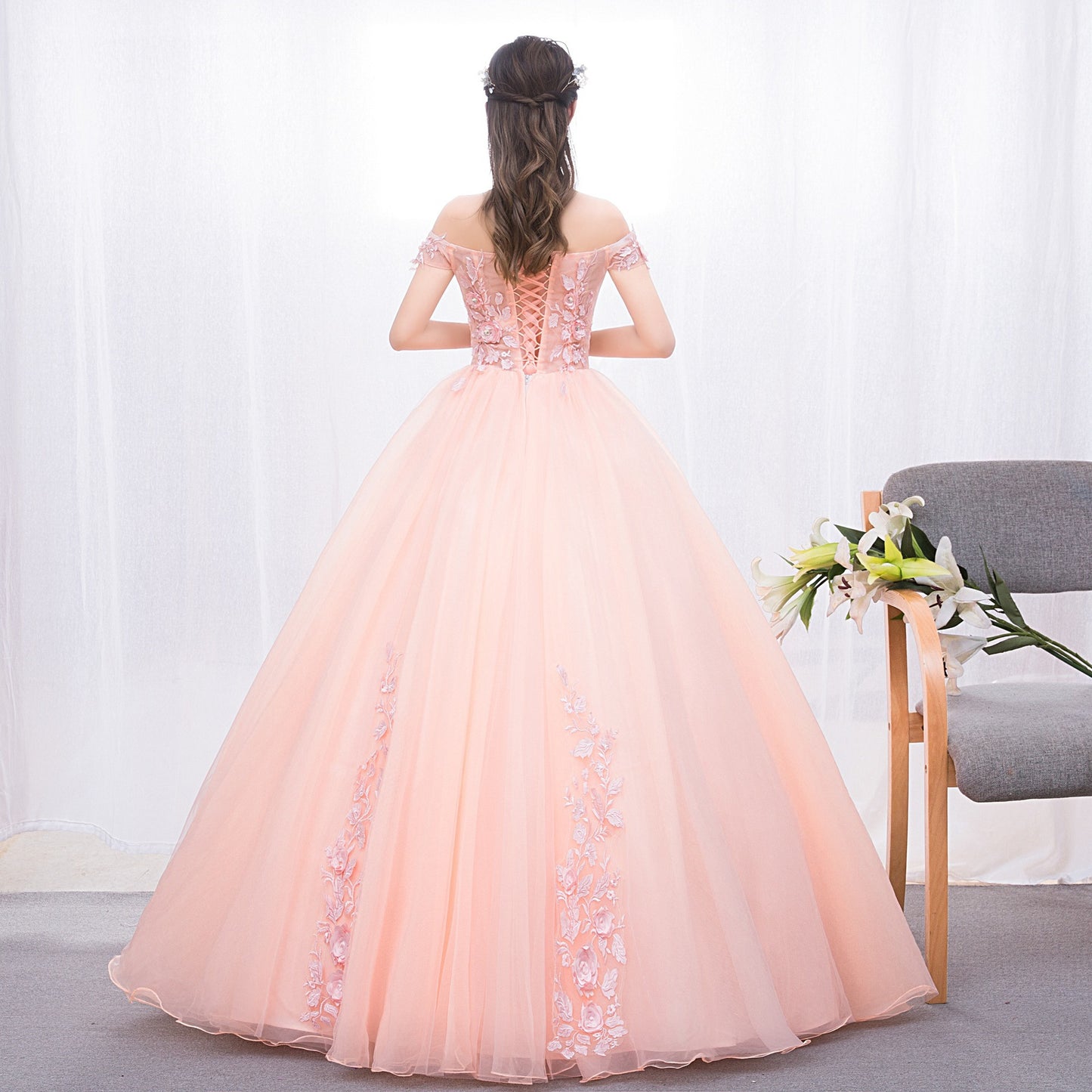 Adult Performance Chorus Clothing Female Student Graduation Party Bel Canto Solo Art Exam Dress Photo Studio Main Picture Photography Colored Mesh