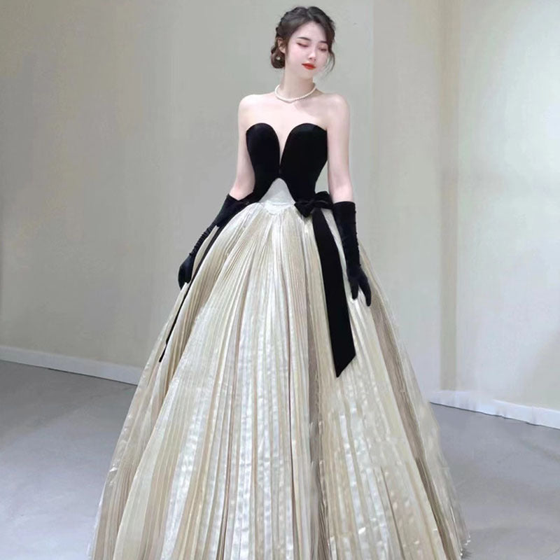 Ball gown Evening Dress Bride Engagement High-End Temperament Noble Elegant Birthday Banquet Annual Meeting Host  Women's Long H3569