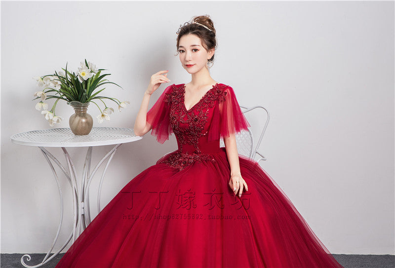 Colored Mesh 2024 New Bubble Skirt Vocal Music Student Art Exam Dress Female Long Bel Canto Solo Performance Costume Host