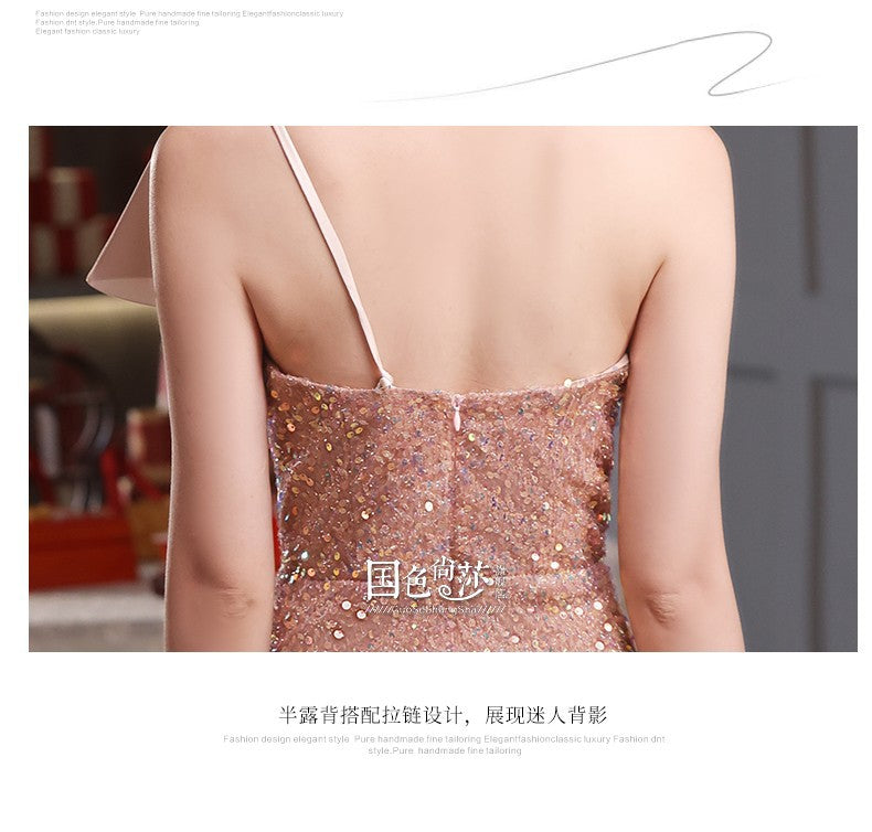 Toast Dress 2024 New Style Pink Bride Small Marriage Engagement High-Grade Wedding Dress Women's Casual Dress