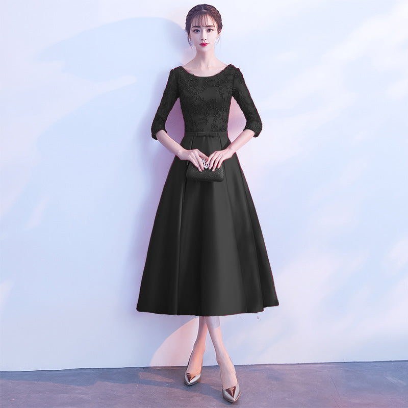 Toast Dress Bride 2024 New Wedding Banquet Evening Dress Skirt Women Wine Red Long Style Can Be Worn Casual Long Sleeve
