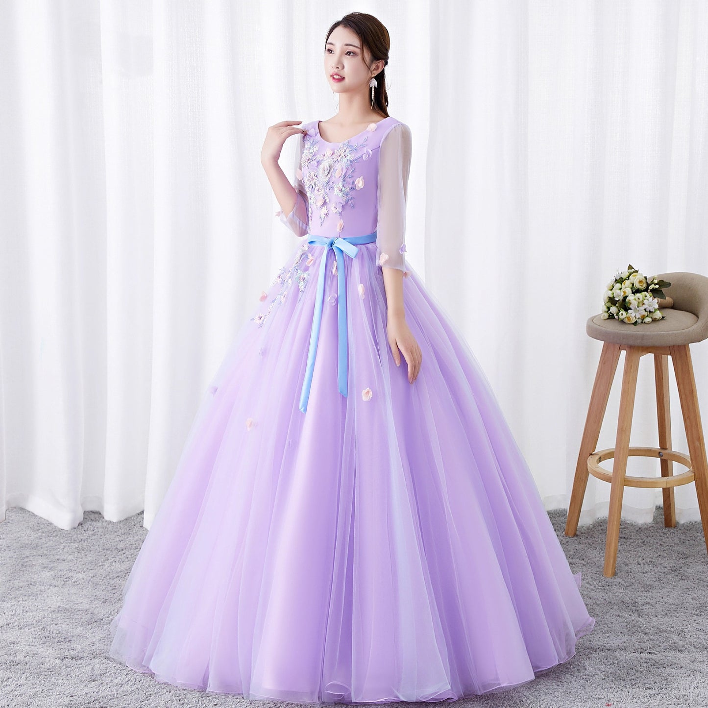 Purple Yarn Evening Dress 2024 New Banquet Temperament Slimming Host Fairy Art Exam Socialite Gathering Dress Women