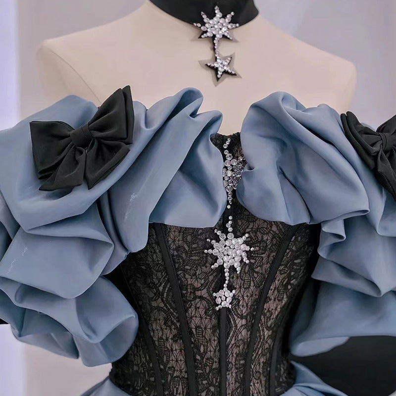 Princess Evening Dress 2023 New Banquet Host Dress Female Solo Art Exam Performance Dress Adult Ceremony Dress