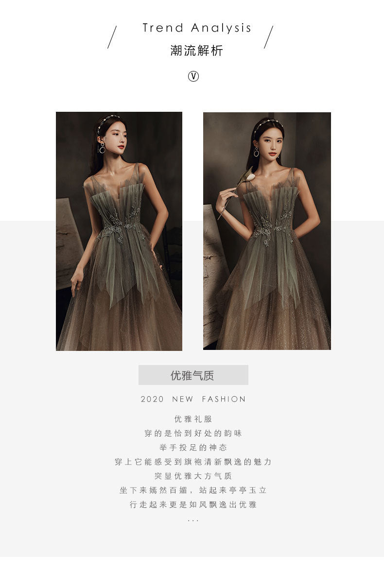 Annual Party Evening Dress 2024 New Autumn and Winter Elegant Host Long Mori Dress Slimming Banquet Dress