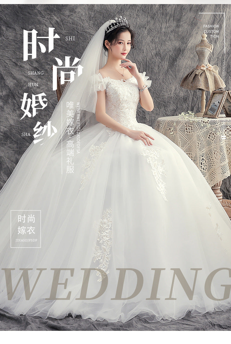 New Wedding Dress for Brides, Forest Style, Petite, Slimming, Super Fairy, Dreamy, Elegant, Light and Simple Dress for Women