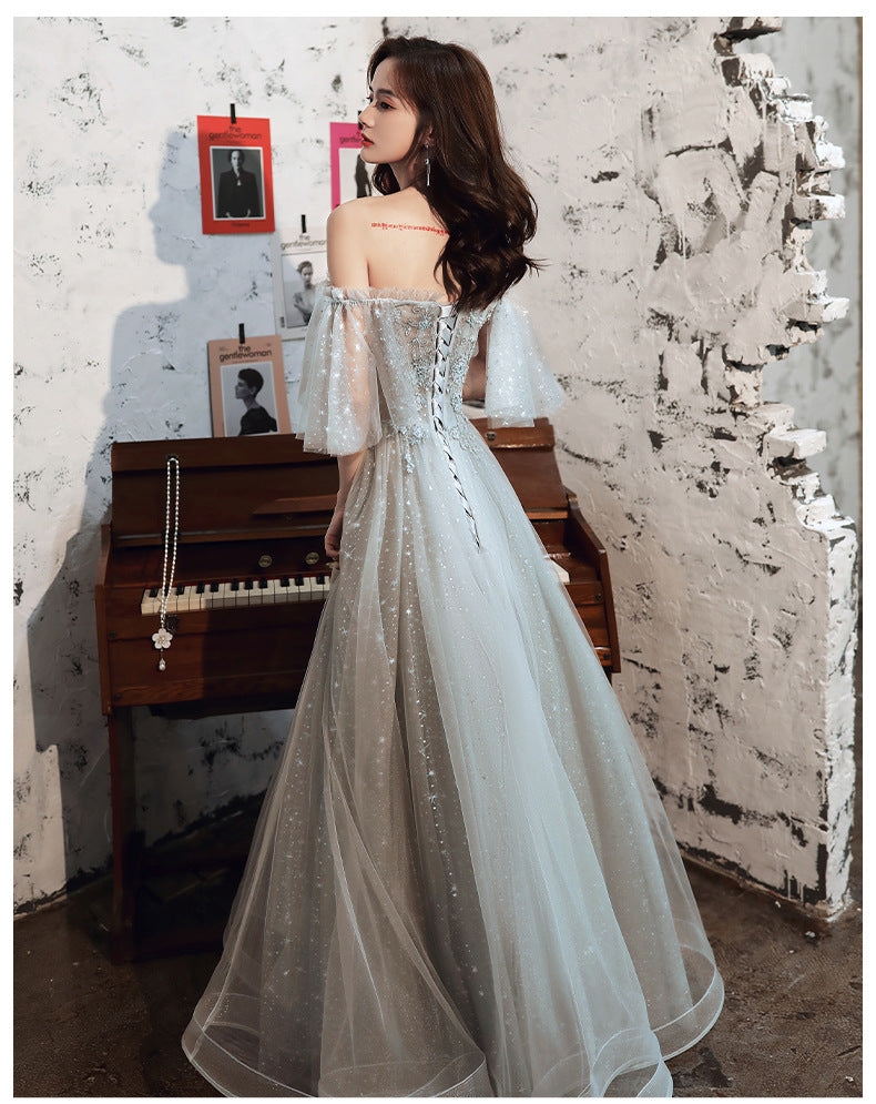 Mori Fresh Banquet Fashion Evening Dress for Women 2024 New Elegant Elegant Fairy Dream Fairy