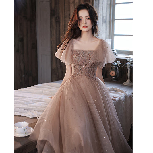 Daily Style Small Dress for Women 2024 New Elegant Princess Bridesmaid Dress Small Banquet Evening Dress Dress