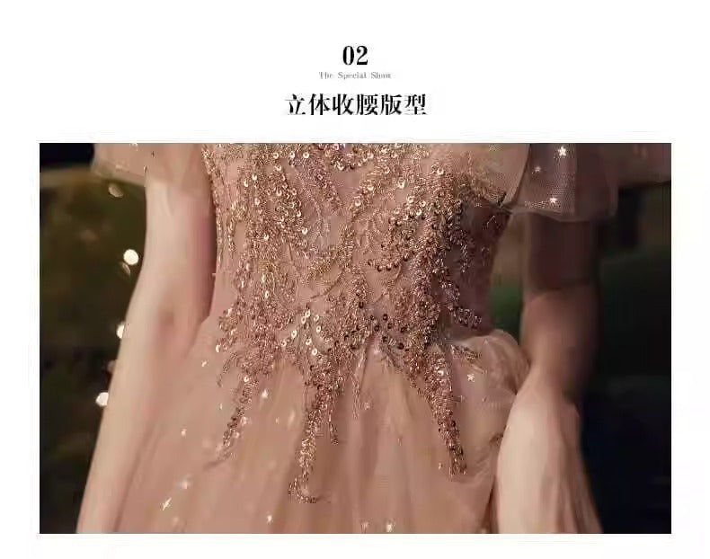 Gray Evening Dress for Women 2024 New High-End Banquet Fairy Temperament Birthday Vocal Music Art Test Dress Light Luxury Minority