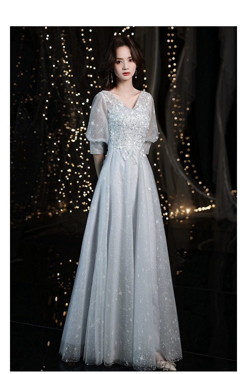 Little Evening Dress Female Banquet Bridesmaid High-End Temperament Vocal Music Art Test Senior Student Graduation Host Autumn