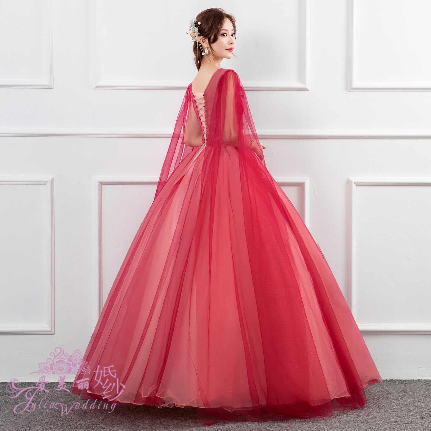 New Annual Meeting Solo Evening Dress Female Studio Art Exam Student Meisheng Host Puffy Korean Style Slim Fit Colored Mesh