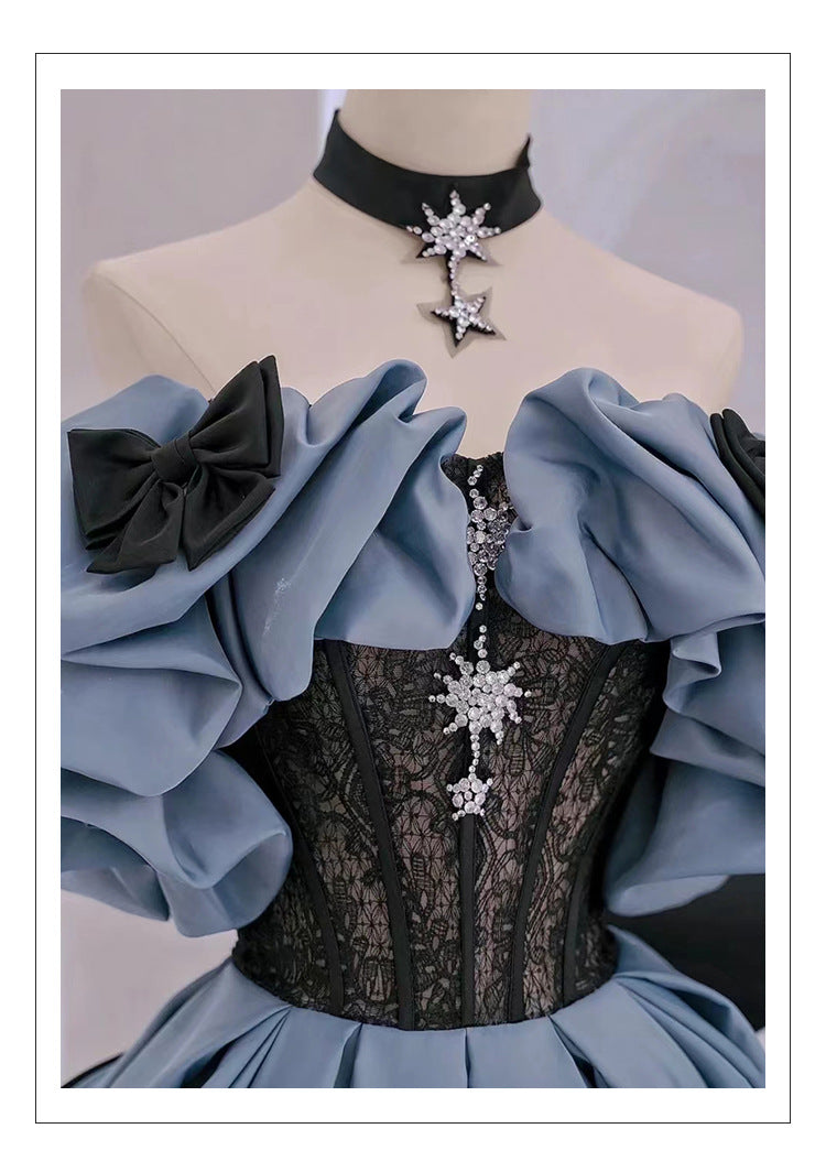 Princess Evening Dress 2023 New Banquet Host Dress Female Solo Art Exam Performance Dress Adult Ceremony Dress
