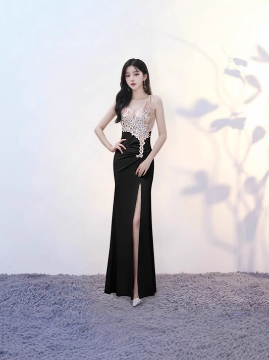 Sexy Dress Ladies Temperament Banquet Evening Dress Hotel KTV Club Public Relations Glade Dress Long Dress