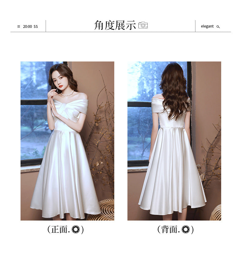 Young Banquet Dress Dress Women's 2024 New Elegant Host Dress Daily Style Engagement Evening Dress