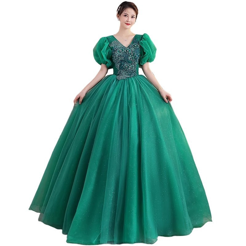 Evening dresses for Dinner dress Music Art Exam Host Solo Pettiskirt Student Performance Long Dress  H82909