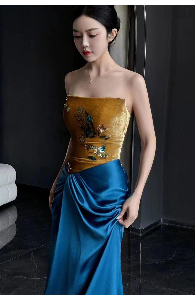 New Chinese Style Morning Gowns Women's 2024 New High-Grade National Style Bride Engagement Back-to-Door Formal Dress Women's Toast Clothing Back-to-Door Banquet