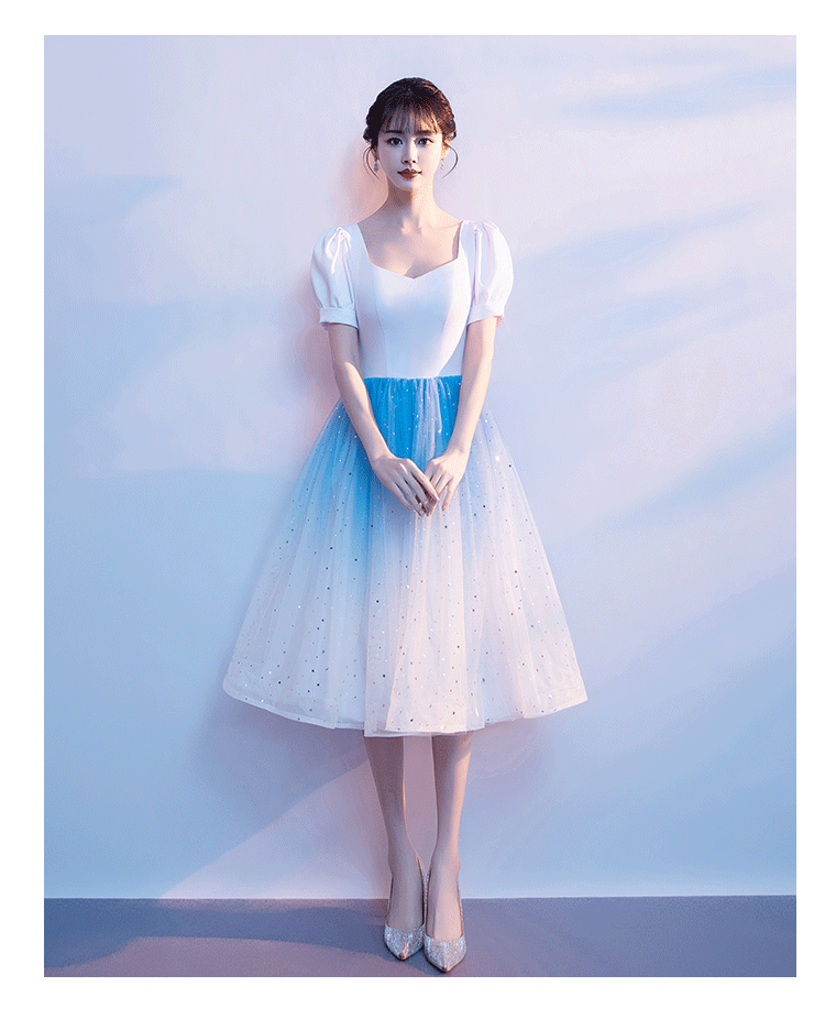 Red Song Choir Performance Dress for Women Modern Adult Banquet Conductor Dress Slim Gradient Color Art Exam Dress Academy Style