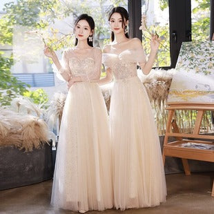 off-Shoulder French Evening Dress 2024 Spring New Banquet FARCENT Mori Style Western Style Host Banquet Evening Dress