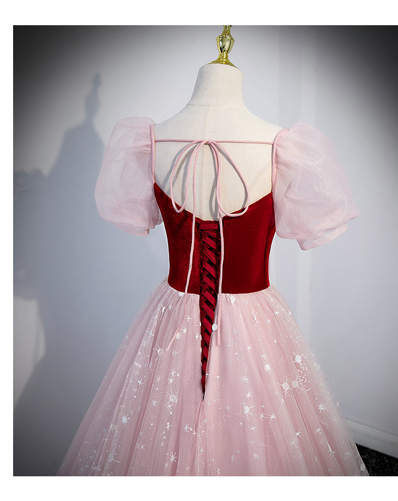 French Princess Dress Evening Dress Female Adult Ceremony Fairy Starry Sky Gradient Dress Student Graduation Ceremony Piano Performance