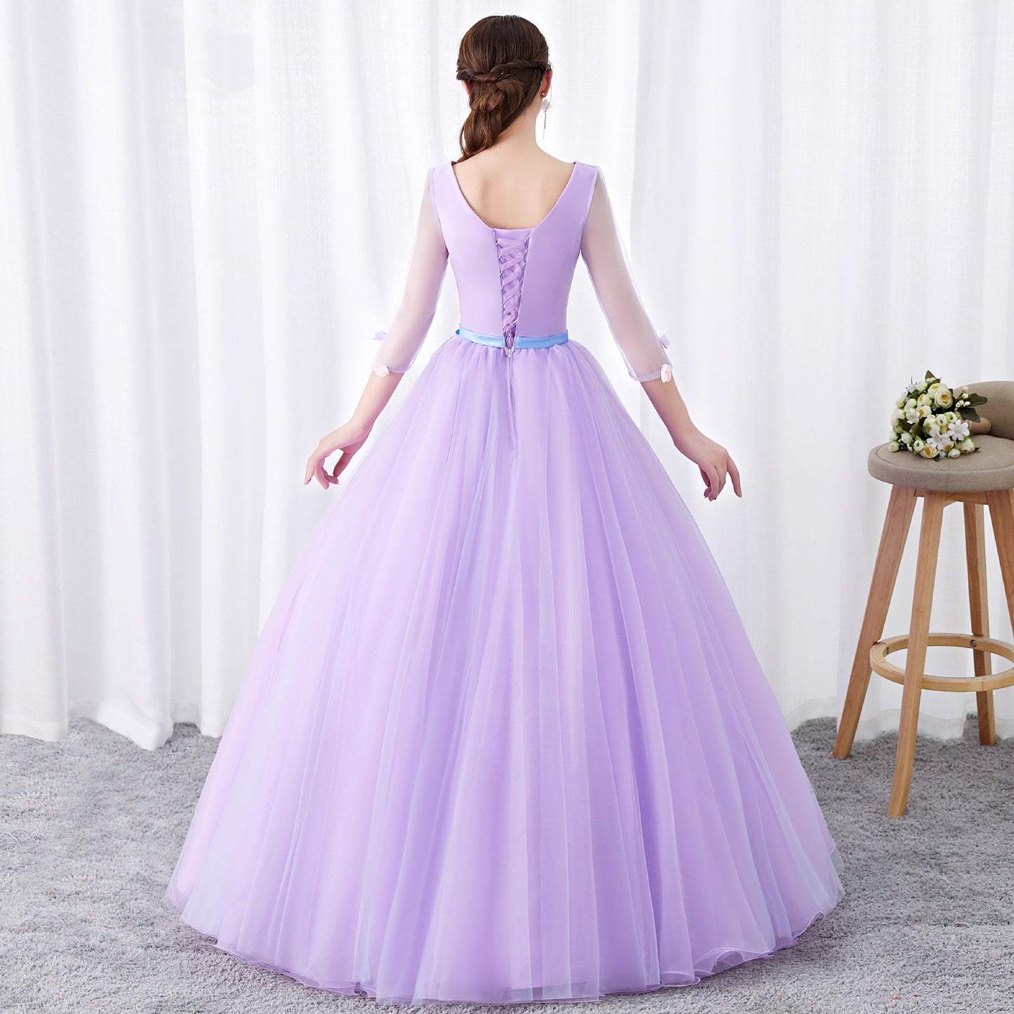 Purple Yarn Evening Dress 2024 New Banquet Temperament Slimming Host Fairy Art Exam Socialite Gathering Dress Women