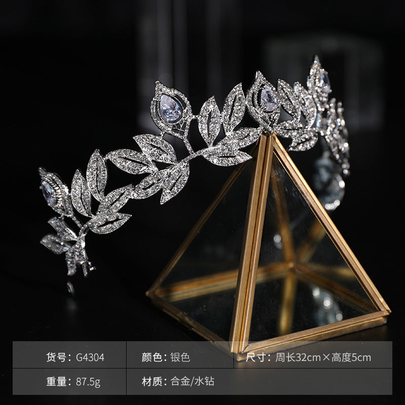 Bridal Crown Zircon Rhinestone Bridesmaid Crown Headband Shooting Wedding Headdress Wedding Wedding Decoration Bridal Crown H9892