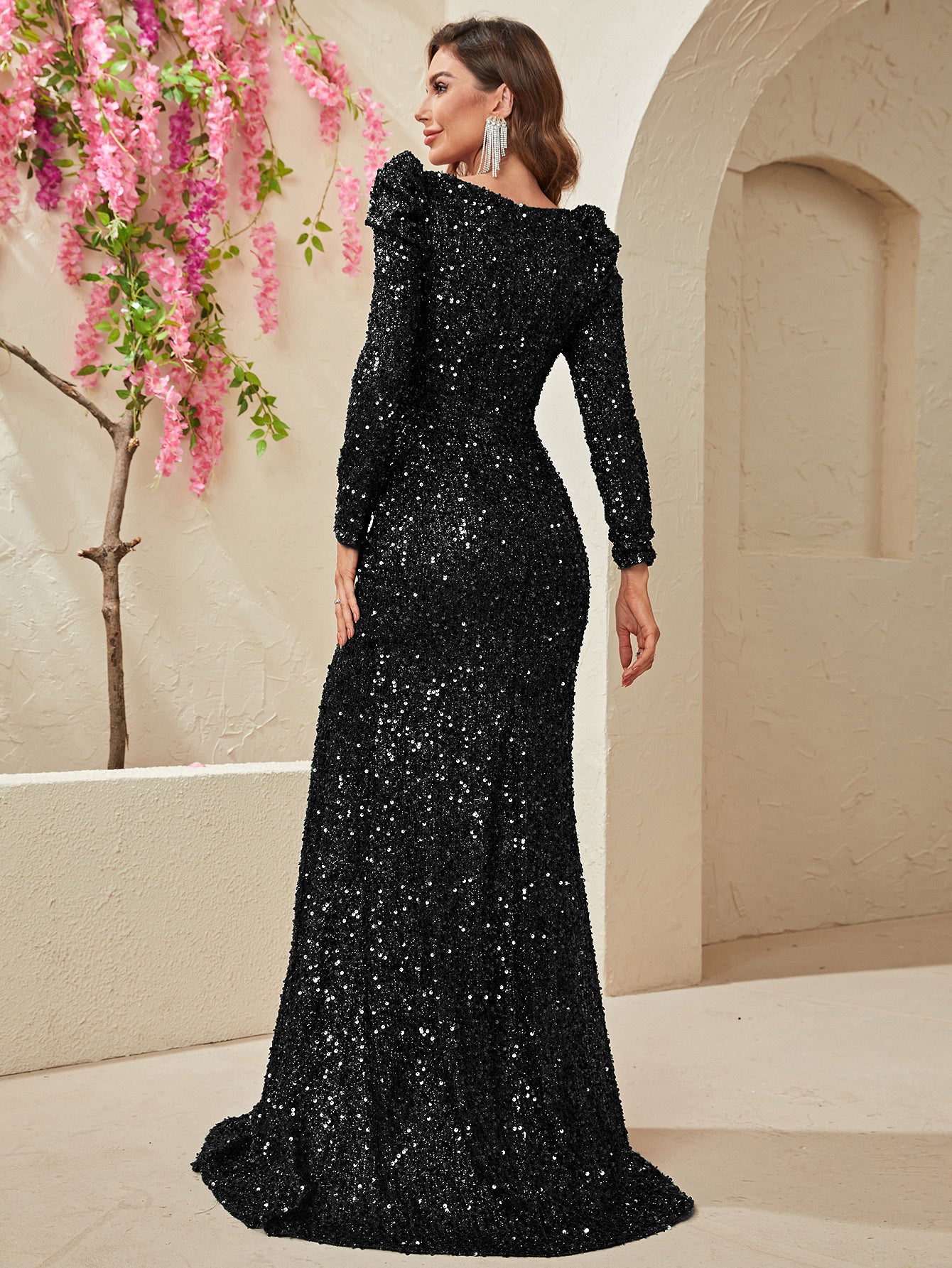 Cross-Border Dance Formal Dress Elegant Long Banquet Evening Dress Broken Size Leak-Picking Special Session