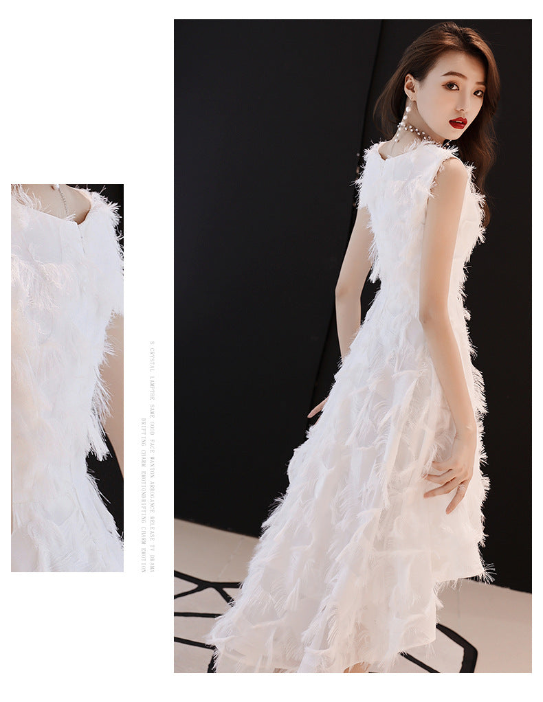 Banquet Evening Dress Dress Women's 2024 New Autumn Elegant Graceful Elegant Dinner Socialite Slimming Dress Small Gift