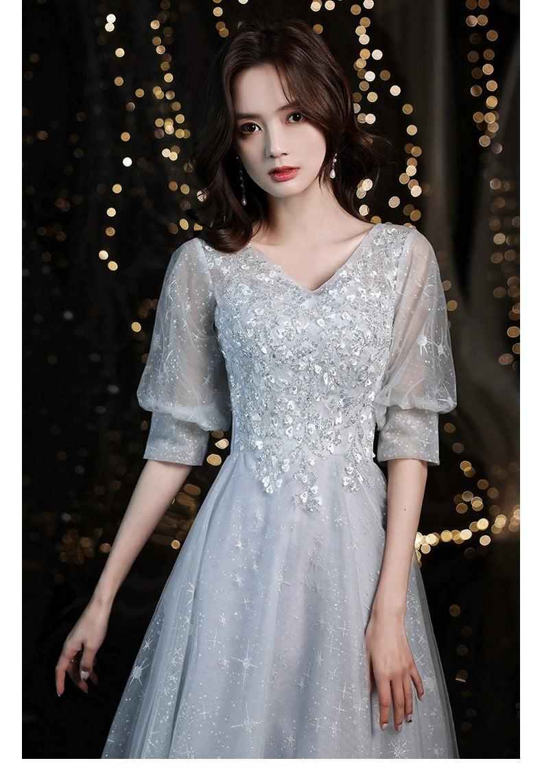 Little Evening Dress Female Banquet Bridesmaid High-End Temperament Vocal Music Art Test Senior Student Graduation Host Autumn