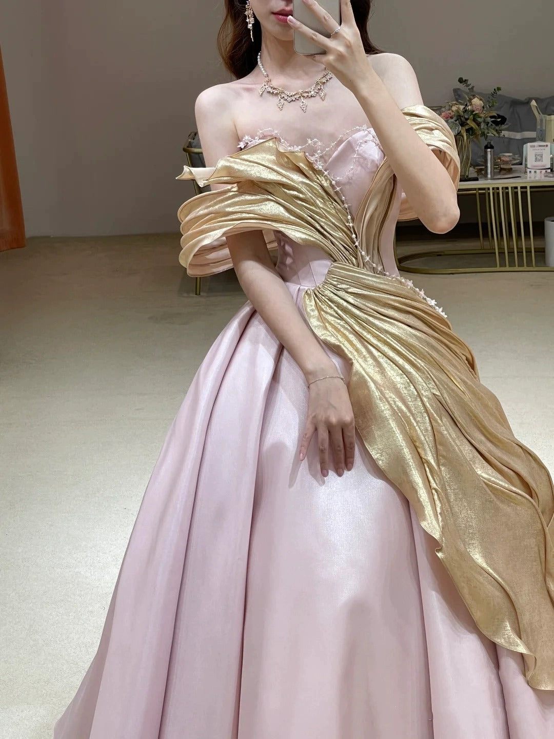 Light Purple Pink French Evening Dress Princess Dress 2024 Fashion Elegant Graceful Dress Adult Ceremony Birthday Pettiskirt
