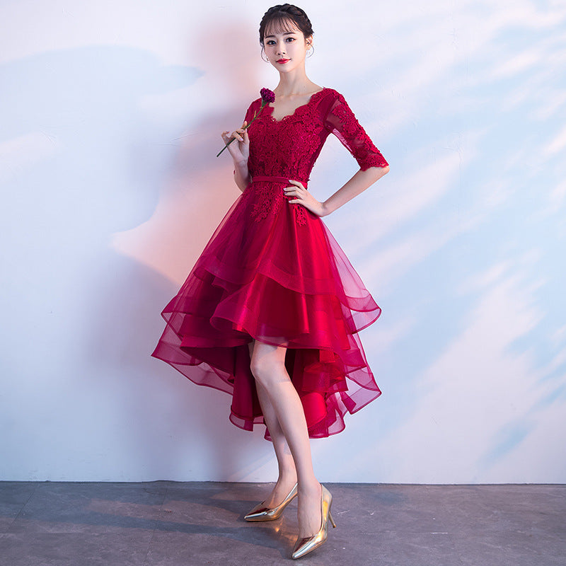 Evening Dress for Women 2024 Summer New Banquet Elegant Long Dress Show Thin Black Socialite Annual Meeting Dress