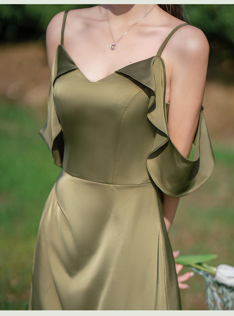 Bridesmaid Dress Girlfriends Group2023Summer New Satin Long Bridesmaid Dress for Sisters Graceful Mori Ladies Banquet